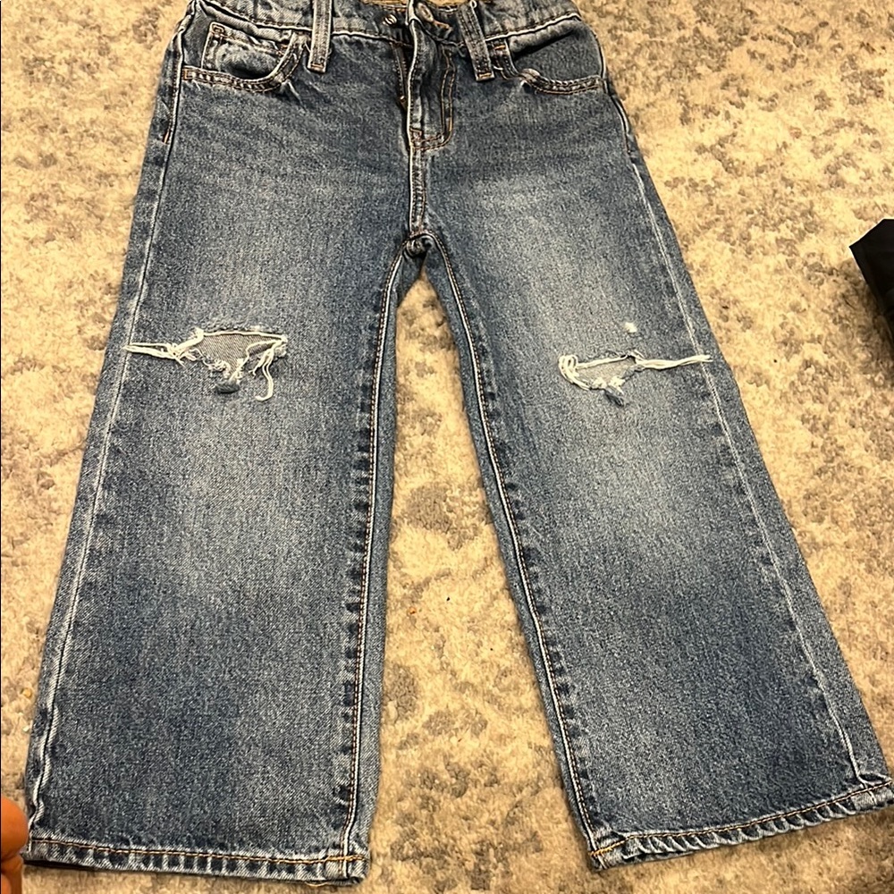 Distressed Blue Denim Jeans girls size 6